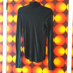 COS Dark Green Raw Edged Turtleneck